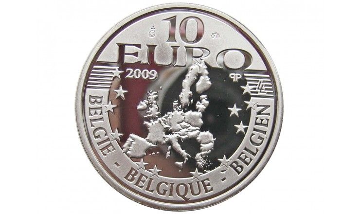Бельгия 10 евро 2009 г. (Эразм Роттердамский)