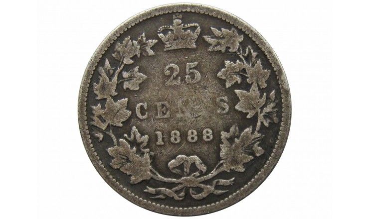 Канада 25 центов 1888 г.