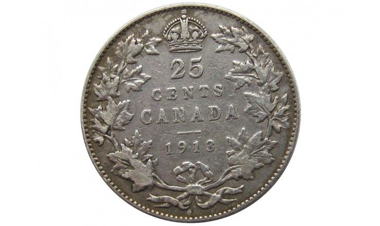 Канада 25 центов 1913 г.