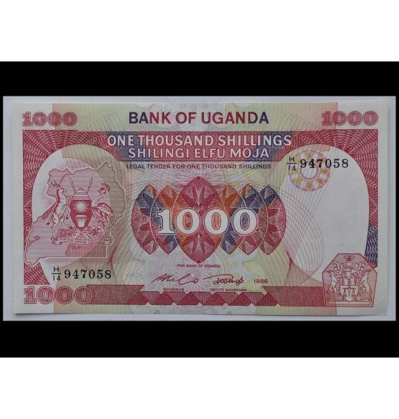 Уганда 1000 шиллингов 1986 г.