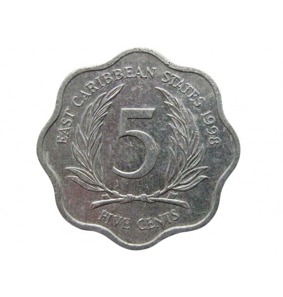 Восточно-Карибские штаты 5 центов 1998 г.