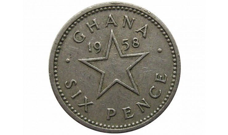 Гана 6 пенсов 1958 г.