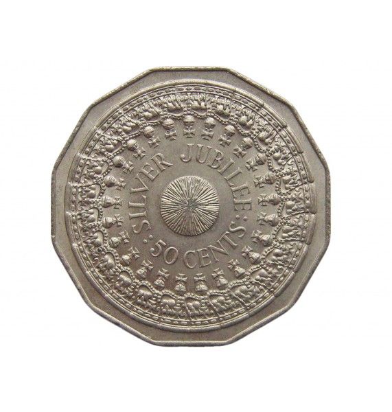 Австралия 50 центов 1977 г. (25 лет правлению Королевы Елизаветы II)