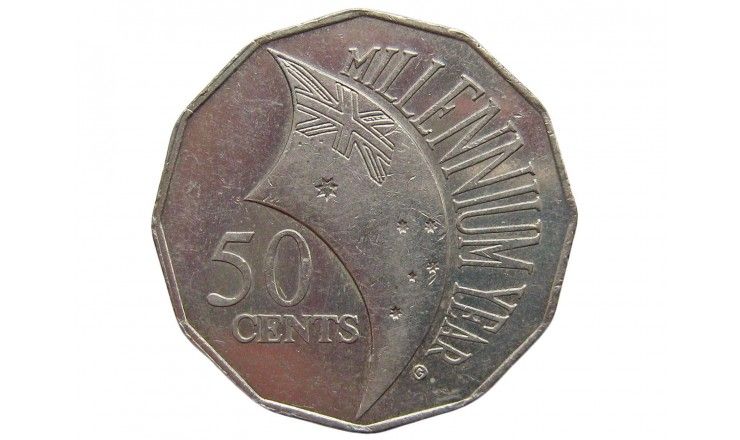 Австралия 50 центов 2000 г. (Смена тысячелетия - 2000 год)