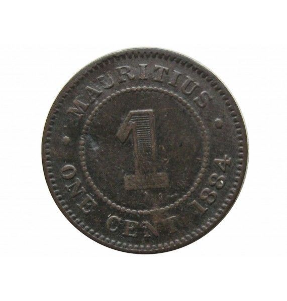 Маврикий 1 цент 1884 г. (небольшие забоины)