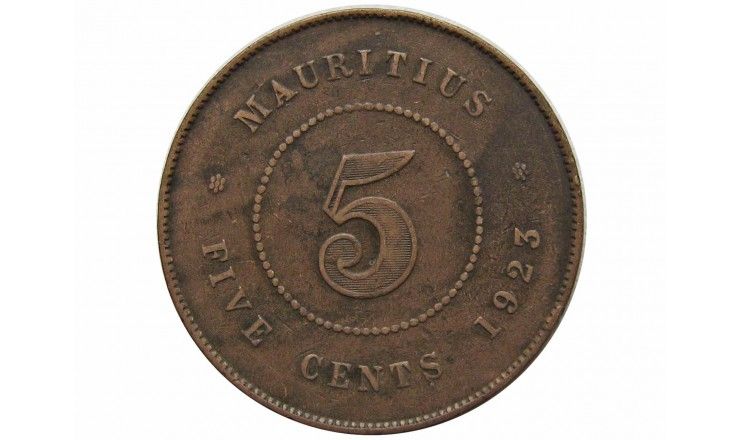 Маврикий 5 центов 1923 г.