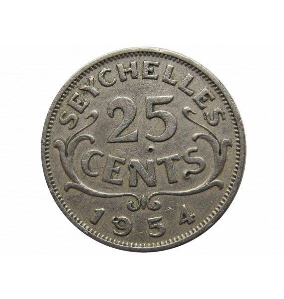 Сейшелы 25 центов 1954 г.