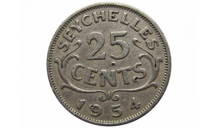 Сейшелы 25 центов 1954 г.