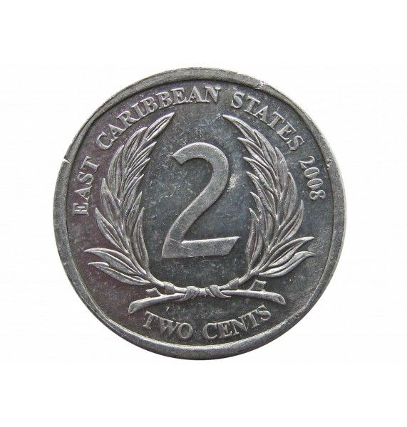 Восточно-Карибские штаты 2 цента 2008 г.