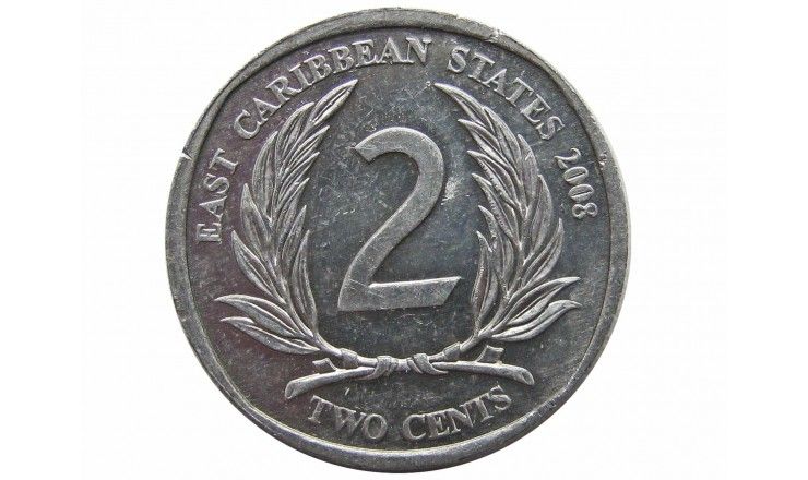 Восточно-Карибские штаты 2 цента 2008 г.