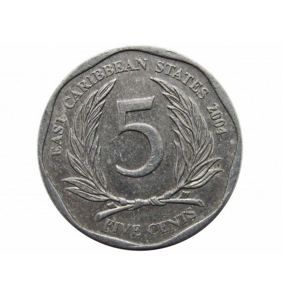 Восточно-Карибские штаты 5 центов 2004 г.