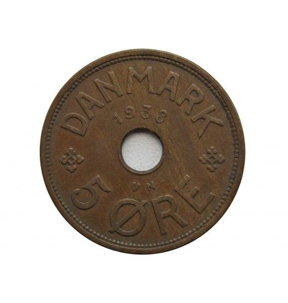 Дания 5 эре 1938 г.
