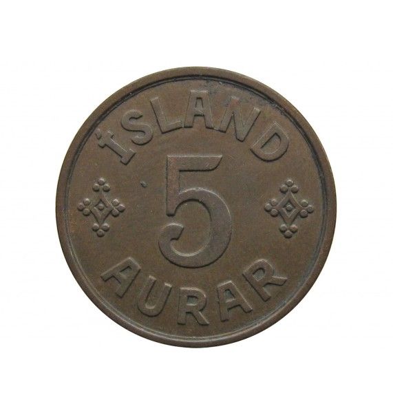 Исландия 5 аурар 1940 г.