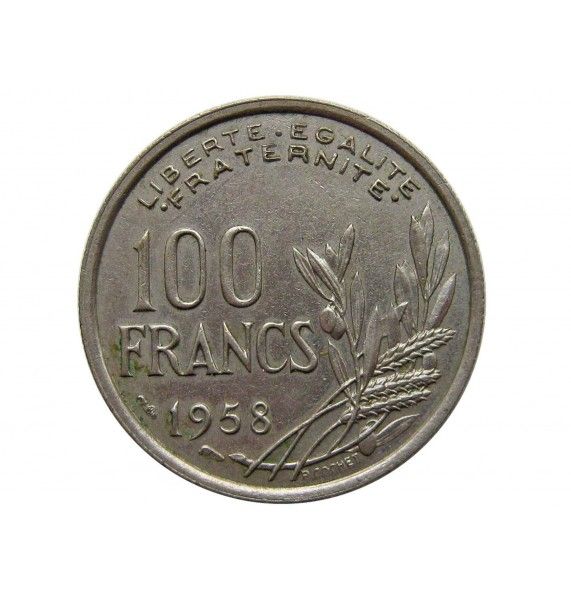 Франция 100 франков 1958 г. (w)