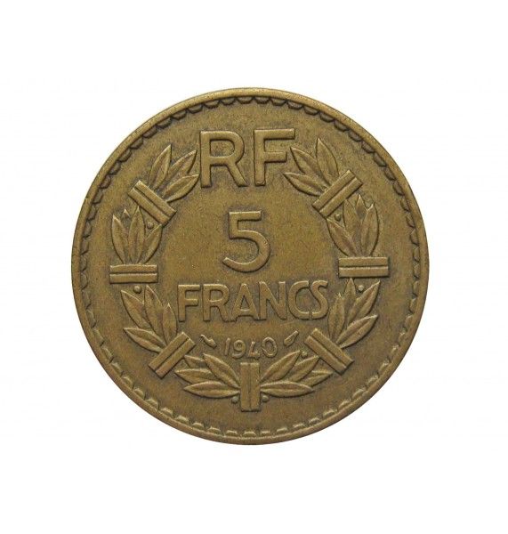 Франция 5 франков 1940 г. Франция 5 франков 1940 г.
