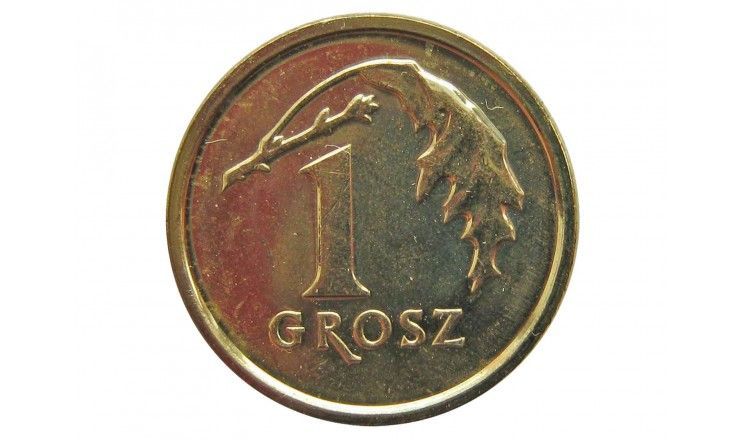 Польша 1 грош 2014 г.