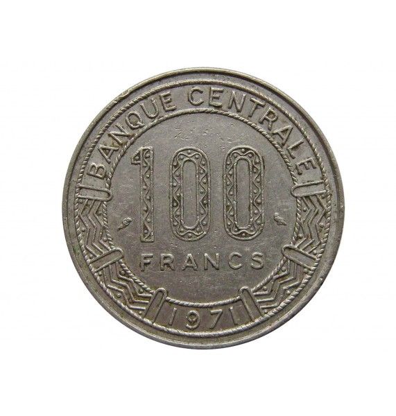 Республика Конго 100 франков 1971 г.
