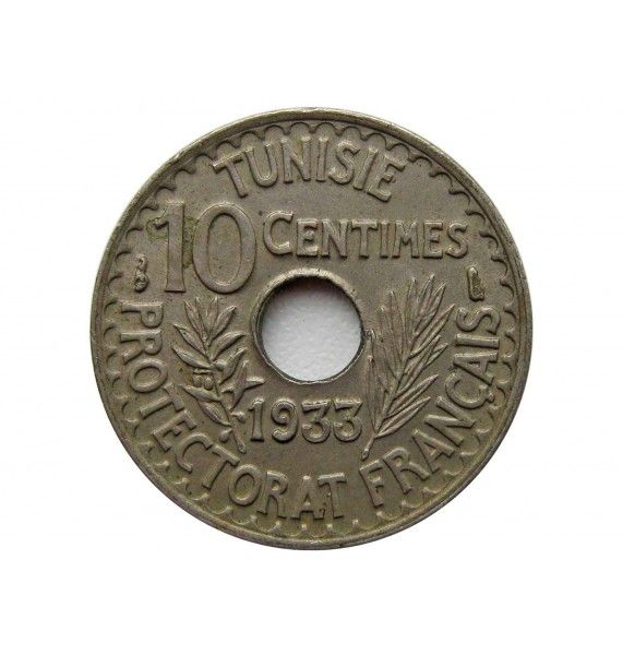 Тунис 10 сантимов 1933 г.