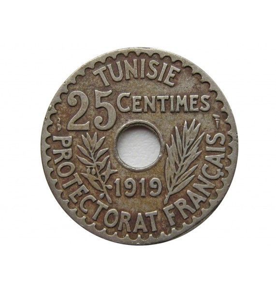 Тунис 25 сантимов 1919 г.