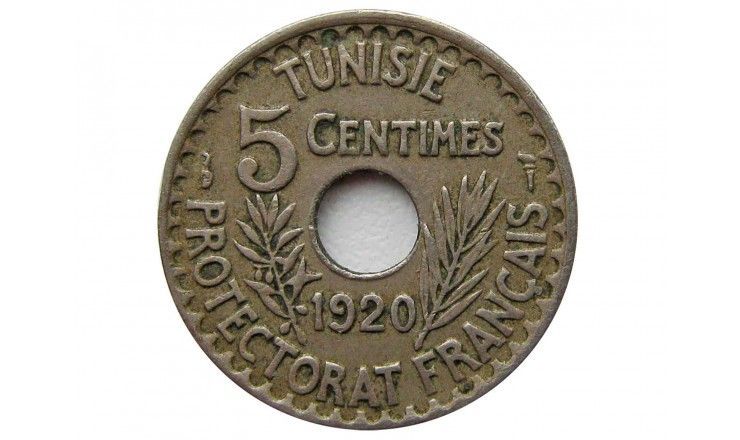 Тунис 5 сантимов 1920 г.