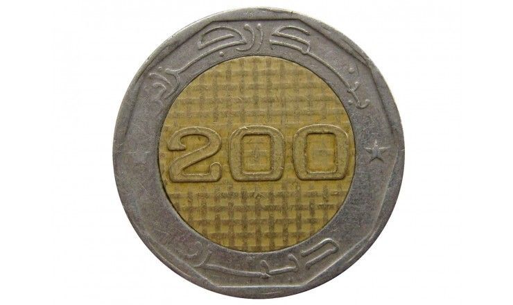 Алжир 200 динар 2012 г. (след от напайки)