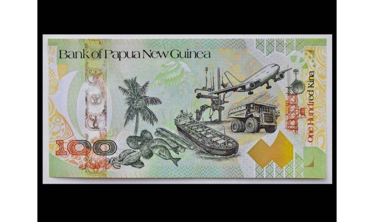 Папуа-Новая Гвинея 100 кина 2008 г. (35 лет банку)