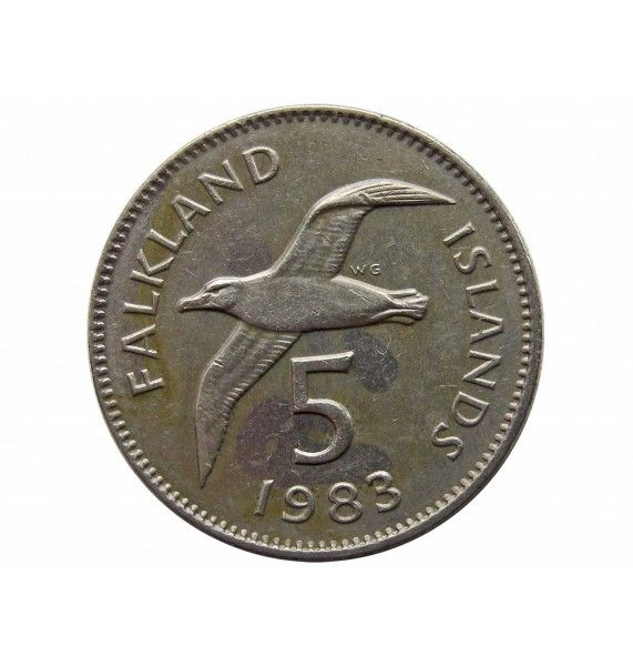 Фолклендские острова 5 пенсов 1983 г.