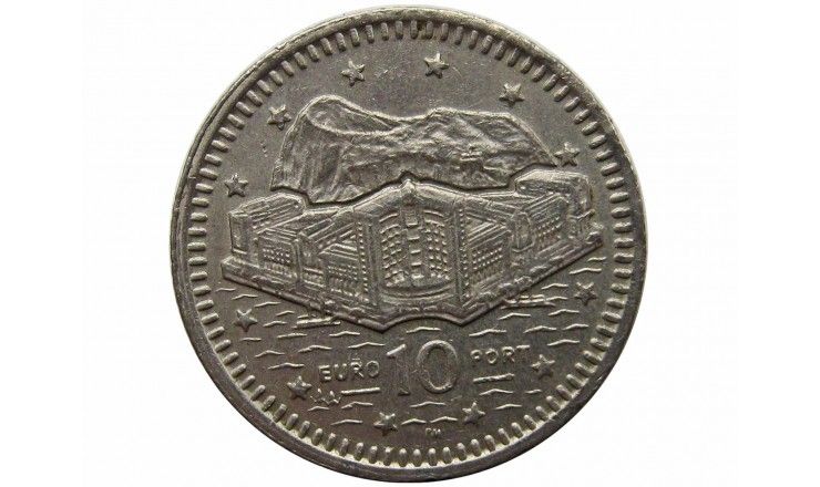 Гибралтар 10 пенсов 1999 г. AA