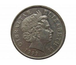 Гибралтар 10 пенсов 1999 г. AA