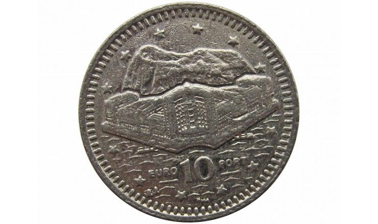 Гибралтар 10 пенсов 2000 г. AA