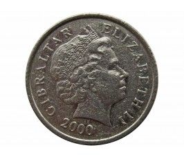 Гибралтар 10 пенсов 2000 г. AA