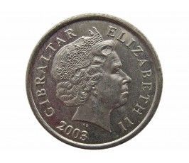 Гибралтар 10 пенсов 2003 г. AA