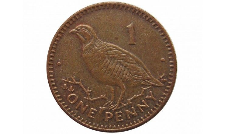 Гибралтар 1 пенни 2001 г. AA