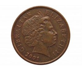 Гибралтар 1 пенни 2001 г. AA