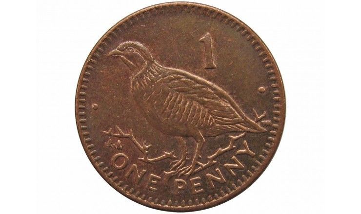 Гибралтар 1 пенни 2002 г. AA