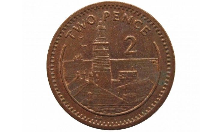 Гибралтар 2 пенса 2000 г. AA