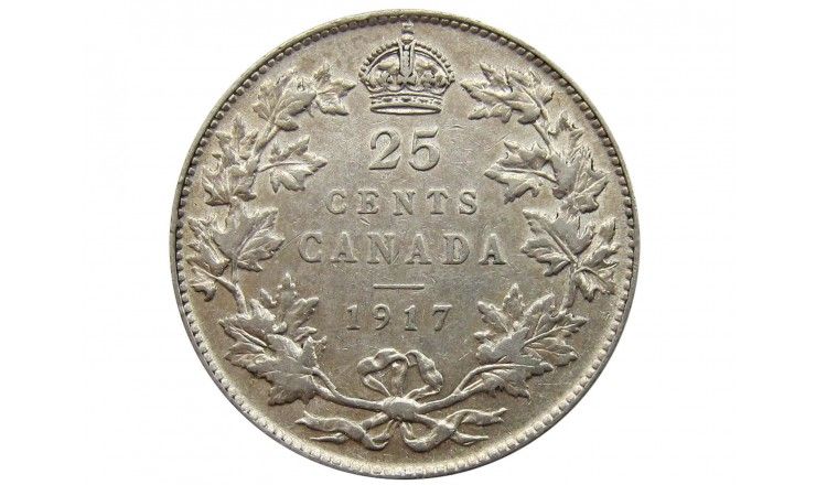 Канада 25 центов 1917 г.