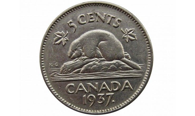 Канада 5 центов 1937 г.