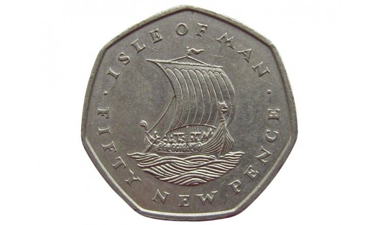 Остров Мэн 50 пенсов 1975 г.