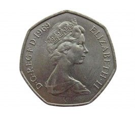 Великобритания 50 пенсов 1969 г.
