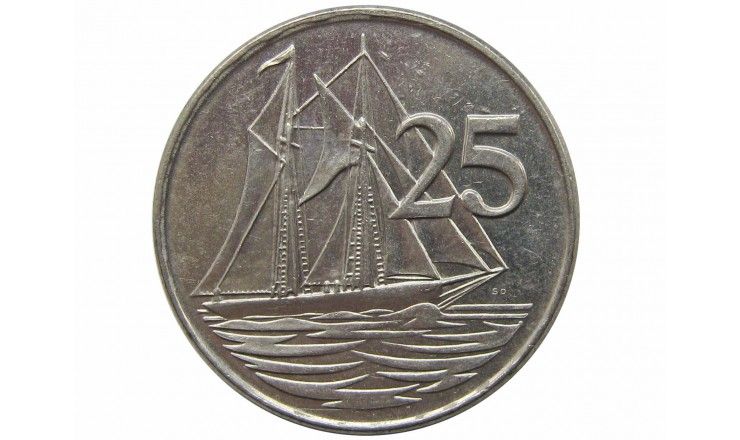 Каймановы острова 25 центов 1992 г.
