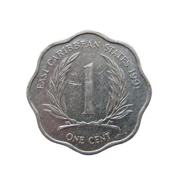 Восточно-Карибские штаты 1 цент 1991 г.