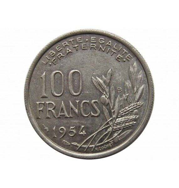 Франция 100 франков 1954 г. B