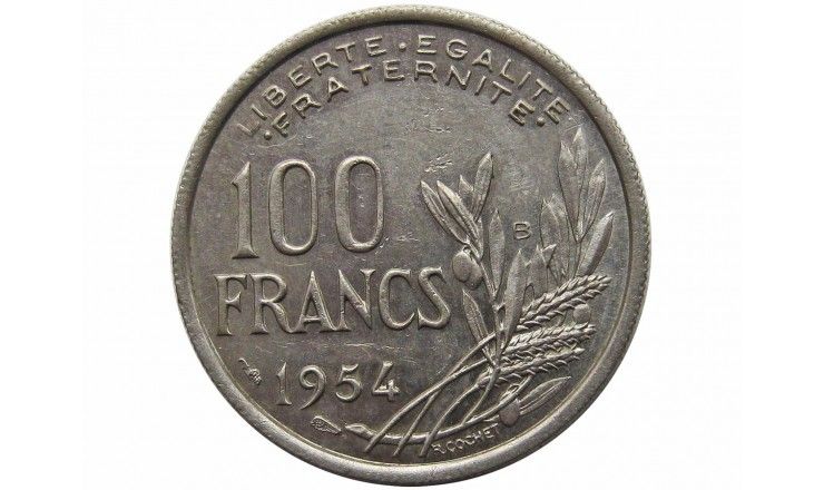 Франция 100 франков 1954 г. B