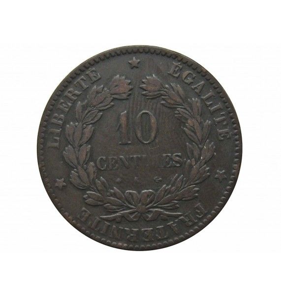 Франция 10 сантимов 1872 г. K