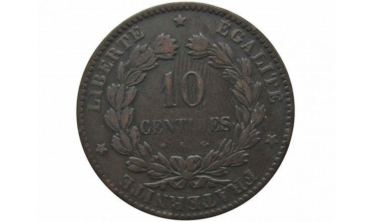 Франция 10 сантимов 1872 г. K