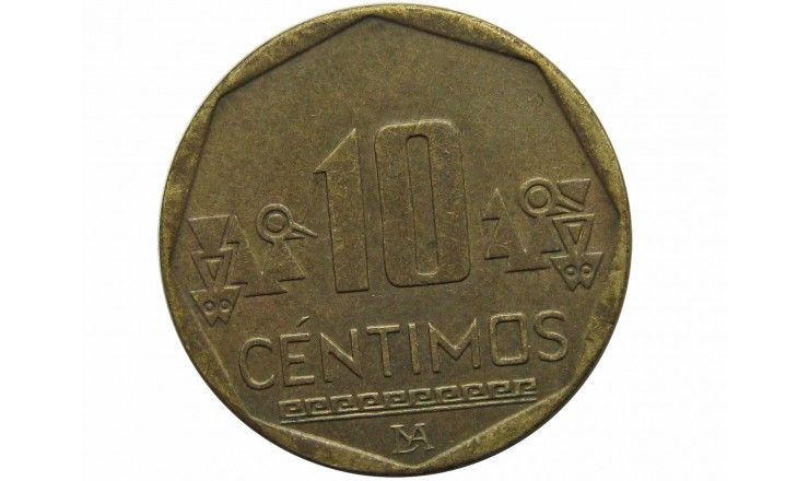 Перу 10 сентимо 2001 г.