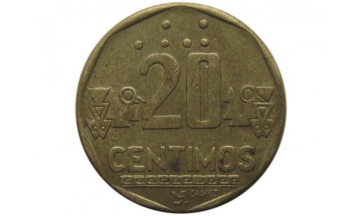 Перу 20 сентимо 1993 г.