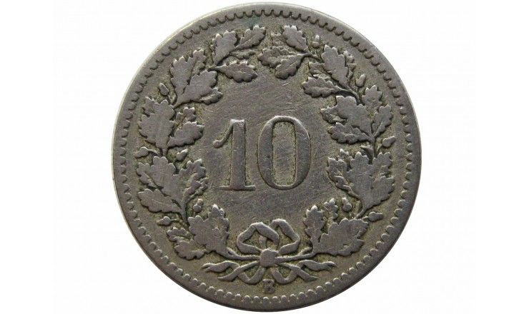 Швейцария 10 раппен 1885 г.
