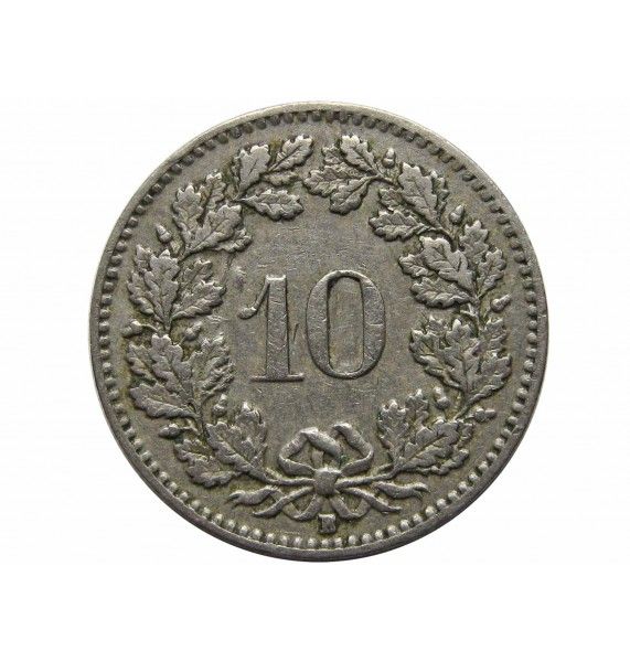 Швейцария 10 раппен 1909 г.